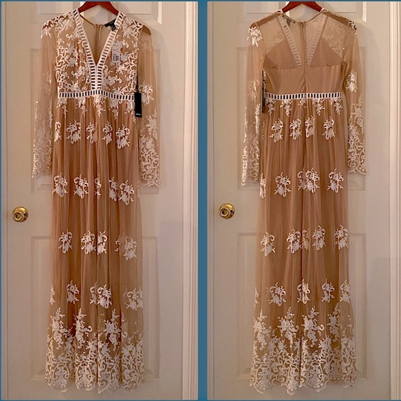 Forever 21 Dresses & Skirts - Boho chic neutral Forever21 long sleeve maxi dress